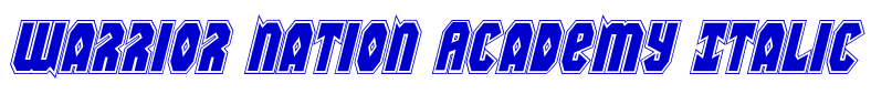 Warrior Nation Academy Italic 字体